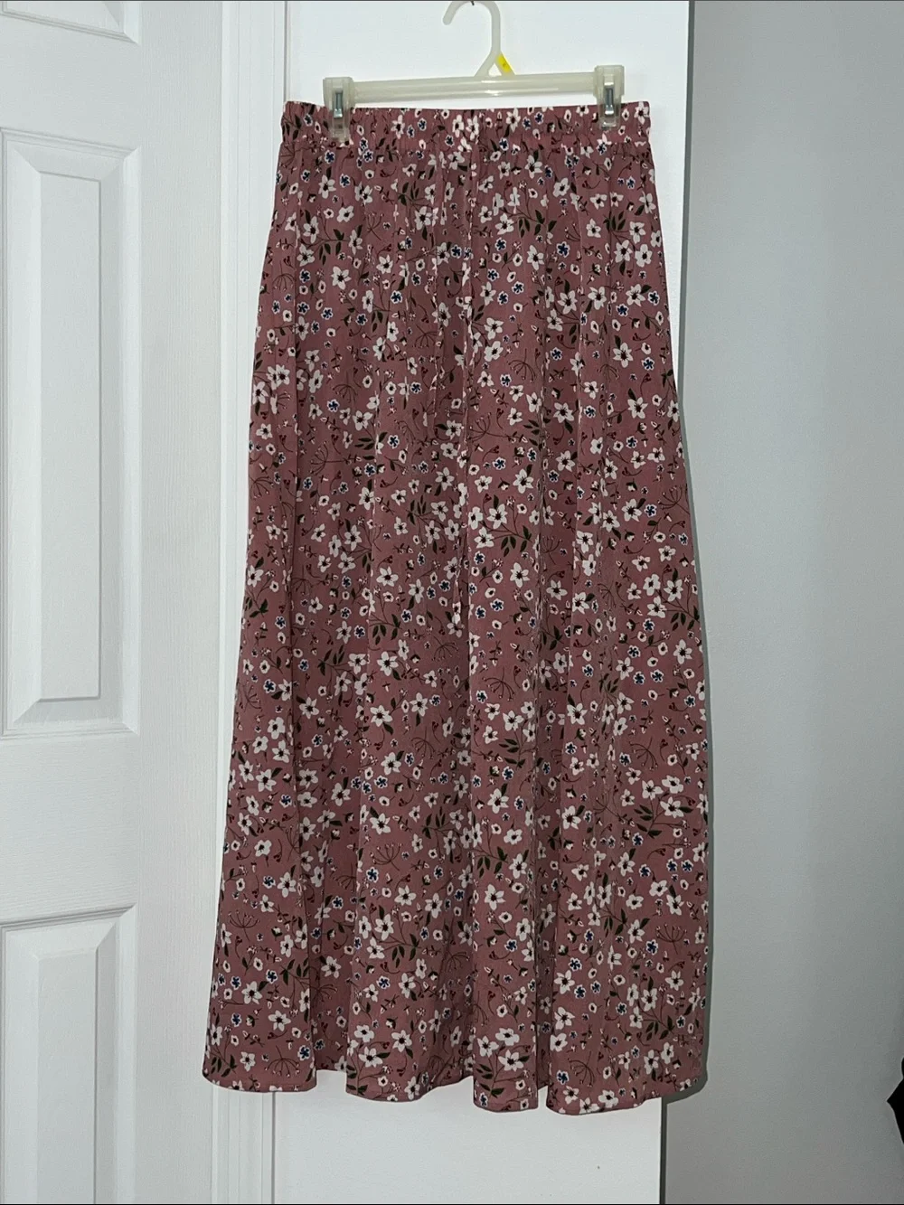 NWOT Floral Maxi Skirt in Dusty Rose - Picture 1 of 2